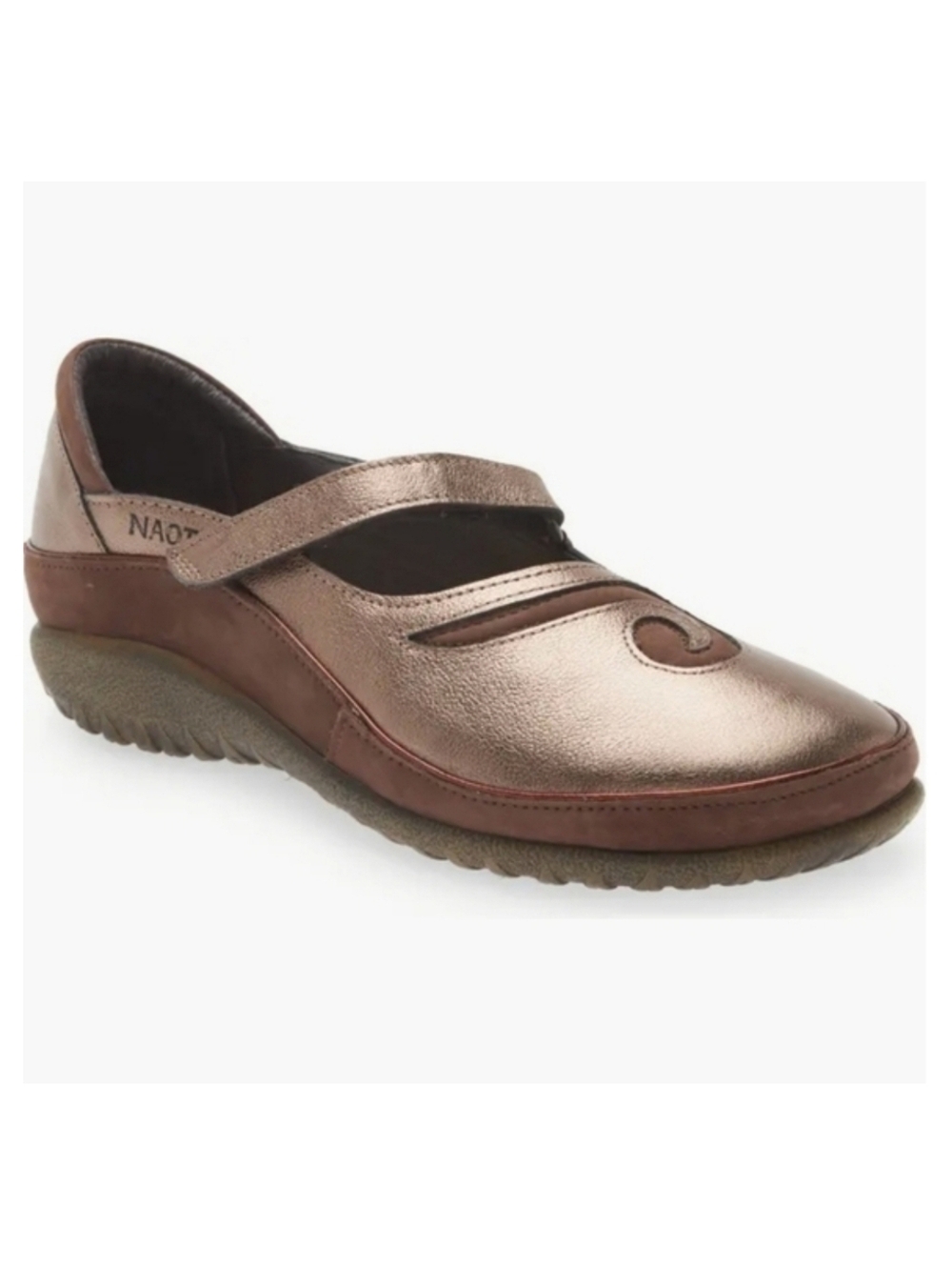 Naot Matai Radiant Copper Leather Suede Swirl Mary Jane Comfort Shoes Loafers 42